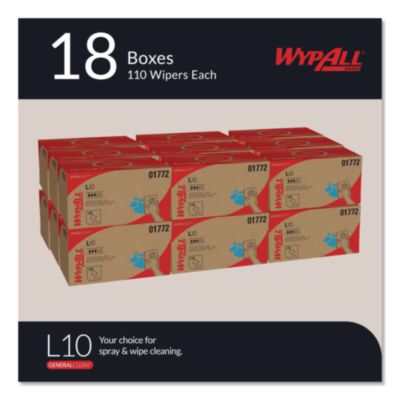 L10 SANI-PREP Dairy Towels, POP-UP Box, 1-Ply,  9 x 10.5, Wh