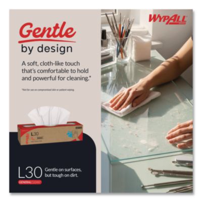L30 Towels, POP-UP Box, 16.4 x 9.8, White, 100/Box, 8 Boxes/