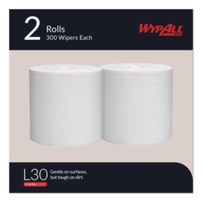 L30 Towels, Center-Pull Roll, 9.8 x 15.2, White, 300/Roll, 2