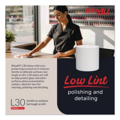 L30 Towels, Center-Pull Roll, 9.8 x 15.2, White, 300/Roll, 2