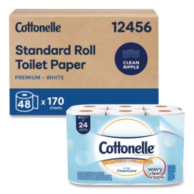 Clean Care Bathroom Tissue, Septic Safe, 1-Ply, White, 170 S