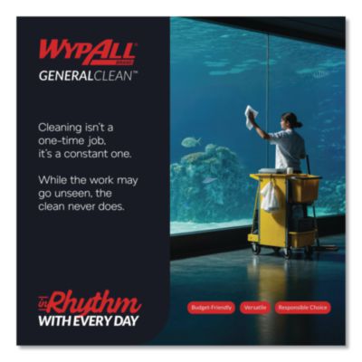 General Clean X60 Cloths, Small Roll, 13.5 x 19.6, White, 13
