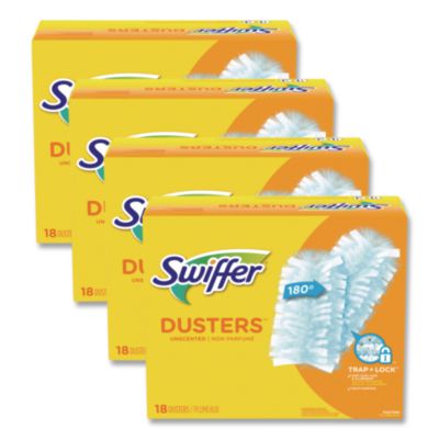 Dusters Refill, Dust Lock Fiber, 2" x 6", Light Blue, 18/Box