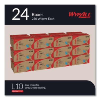 L10 Towels, POP-UP Box, 1-Ply, 10.25 x 9, White, 250/Box, 24