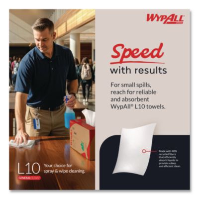 L10 Towels, POP-UP Box, 1-Ply, 10.25 x 9, White, 250/Box, 24