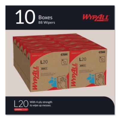 L20 Towels, POP-UP Box, 4-Ply, 9.1 x 16.8, Unscented, White,