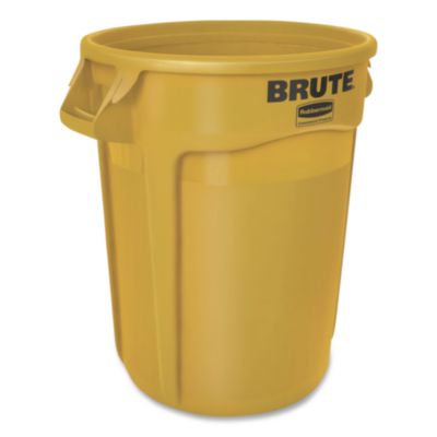 Vented Round Brute Container, "Soiled Linen" Imprint, 32 gal
