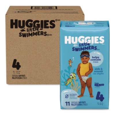 Little Swimmers, Size 4, 24 lbs to 34 lbs, 11/Pack, 8 Packs/