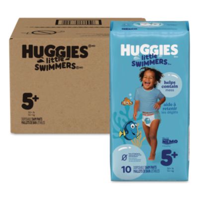 Little Swimmers, Size 5-6, 32 lbs and Up, 10/Pack, 8 Packs/C