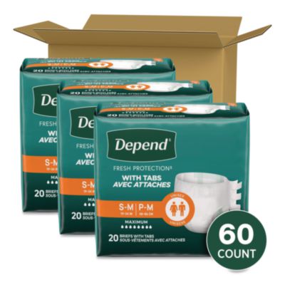 Incontinence Protection with Tabs, Small/Medium, 19" to 34"