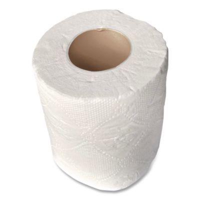 Small Roll Bath Tissue, Septic Safe, 1-Ply, White, 1,500 She