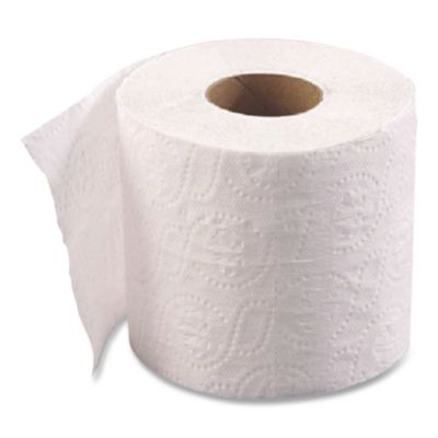 Small Roll Bath Tissue, Septic Safe, 1-Ply, White, 1,500 She