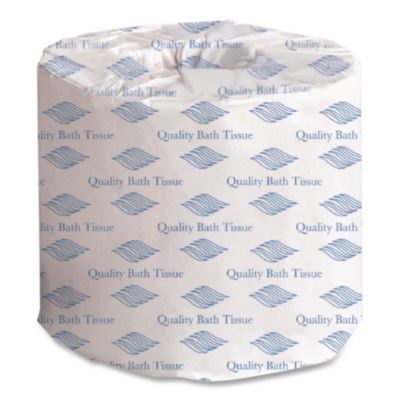 Small Roll Bath Tissue, Septic Safe, 1-Ply, White, 1,500 She