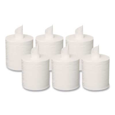 Centerpull Towel, 2-Ply, 7.3" x 500 ft, White, 600 Roll, 6 R