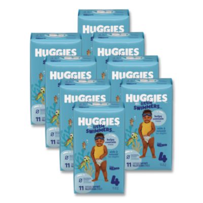 Little Swimmers, Size 4, 24 lbs to 34 lbs, 11/Pack, 8 Packs/
