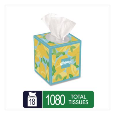 Ultra Soft Facial Tissue, 3-Ply, White, 60 Sheets/Box, 18 Bo