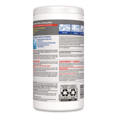 CloroxPro ScreenPlus Screen Sanitizing Wipes, 6 x 8, Citrus