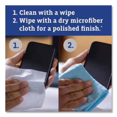 CloroxPro ScreenPlus Screen Sanitizing Wipes, 6 x 8, Citrus