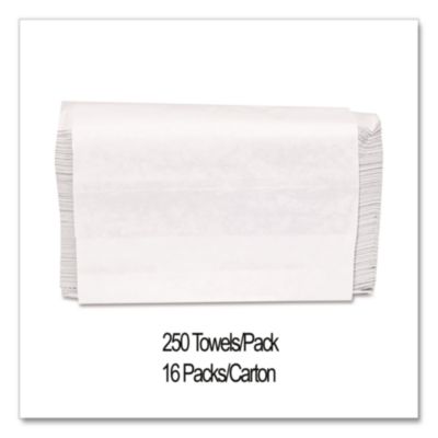 Folded Paper Towels, Multifold, 9 x 9.45, White, 250 Towels/