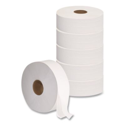 JRT Jumbo Bath Tissue, Septic Safe, 2-Ply, 3.3" x 1,375 ft, 