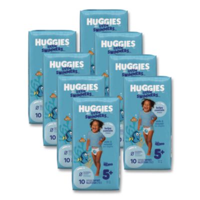 Little Swimmers, Size 5-6, 32 lbs and Up, 10/Pack, 8 Packs/C