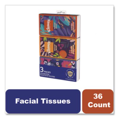 On The Go Packs Facial Tissues, 3-Ply, White, 10 Sheets/Pouc