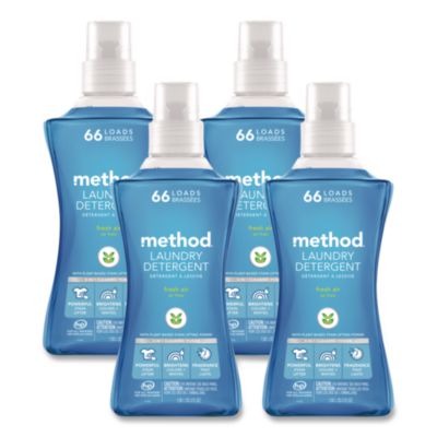 Laundry Detergent, Fresh Air Scent, 53.5 oz Bottle, 4/Carton