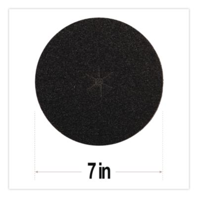 Resinite Floor Surfacing Disc, 7" Diameter, Black, 300/Carto