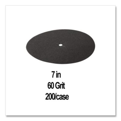 Floor Surfacing Hookit Discs, 7" Diameter, 60 Grit, Purple,
