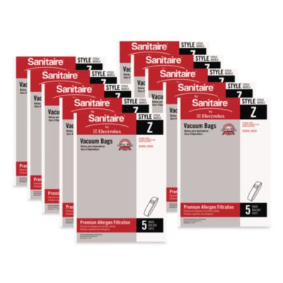 Style Z Vacuum Bags, 5/pack, 10 Packs/carton