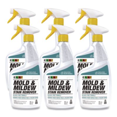 Mold and Mildew Stain Remover, 32 oz Spray Bottle, 6/Carton