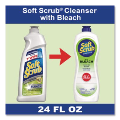 Antibacterial Surface Cleanser with Bleach, 24 oz Bottle, 8/