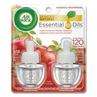 Scented Oil Refill, 0.67 Oz, Apple Cinnamon Medley, 2/pack,