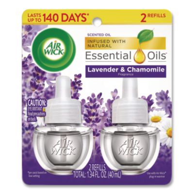 Scented Oil Refill, Lavender and Chamomile, 0.67 oz, 2/Pack,