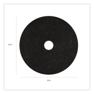 Stripping Pads, Heavy-Duty, 20" Diameter, Black, 5/Carton