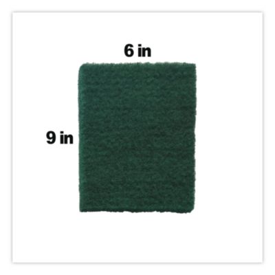 90-96 Medium Duty Hand Cleaning Pad, 6" x 9", Green, 60/Cart