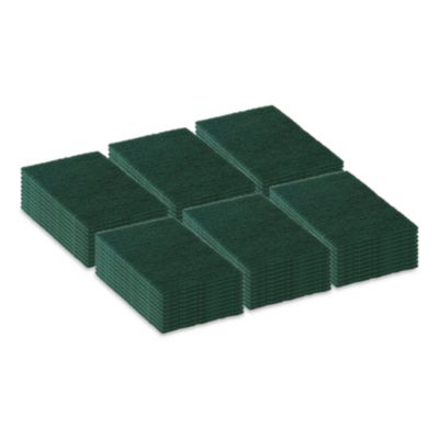 90-96 Medium Duty Hand Cleaning Pad, 6" x 9", Green, 60/Cart