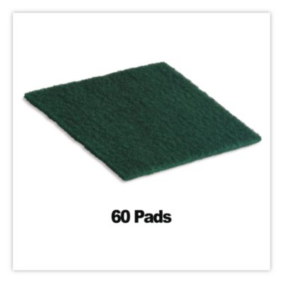 90-96 Medium Duty Hand Cleaning Pad, 6" x 9", Green, 60/Cart