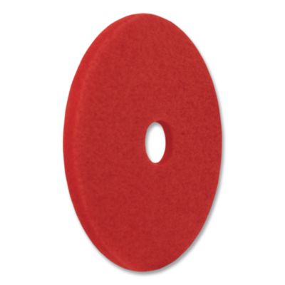Buffing Pads, 14" Diameter, Red, 5 Pads/Carton