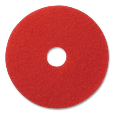 Buffing Pads, 14" Diameter, Red, 5 Pads/Carton