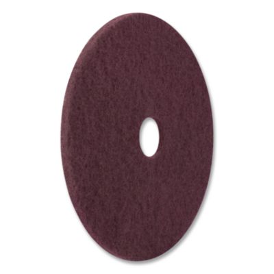 EcoPrep EPP Specialty Pad, 20" Diameter, Maroon, 10/Carton