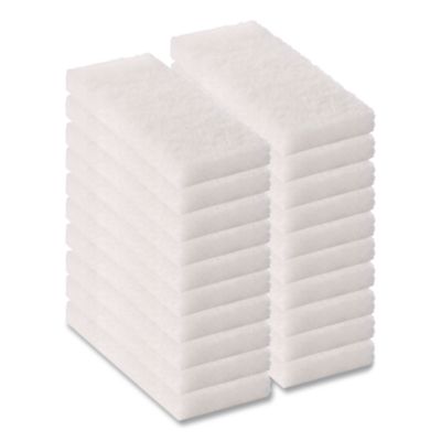 Octopus Light Duty Cleaning Pad, 5" x 9", White, 20/Carton