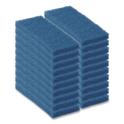 Octopus 102 Medium Duty Cleaning Pad, 5" x 9", Blue, 20/Cart