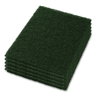 Scrubbing Pads, 14 X 20, Green, 5/carton