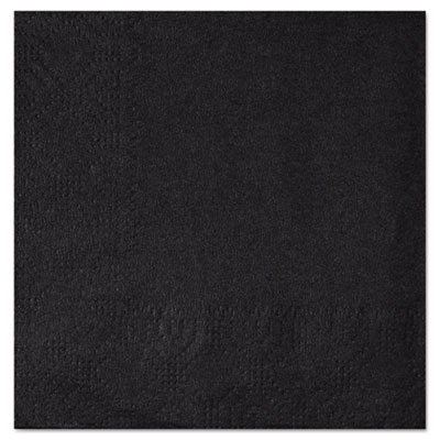 Embossed Beverage Napkins, 2-Ply, 9.5 x 9.5, Black, 1,000/Ca