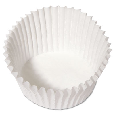 Fluted Bake Cups, 4.5" Diameter x 1.25" h, White, Paper, 500