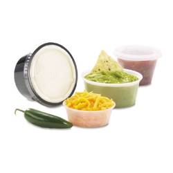 Portion Cups, 2 oz, Plastic, Clear, 250/Sleeve, 10 Sleeves/C