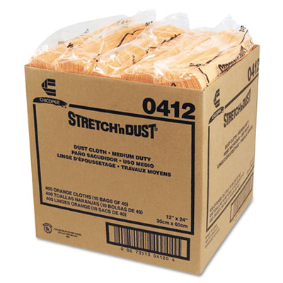 Stretch 'n Dust Cloths, 11.63 x 24, Yellow, 40 Cloths/Pack,