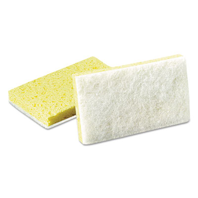 Light-Duty Scrubbing Sponge, #63, 3.6 X 6.1, 0.7" Thick, Yel