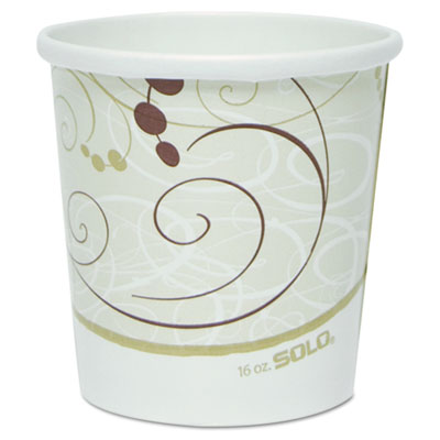 Flexstyle Double Poly Paper Containers, 16 oz, Symphony Desi